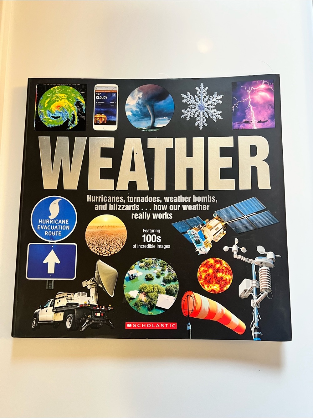 Scholastic Weather Book - Black with Silver Lettering